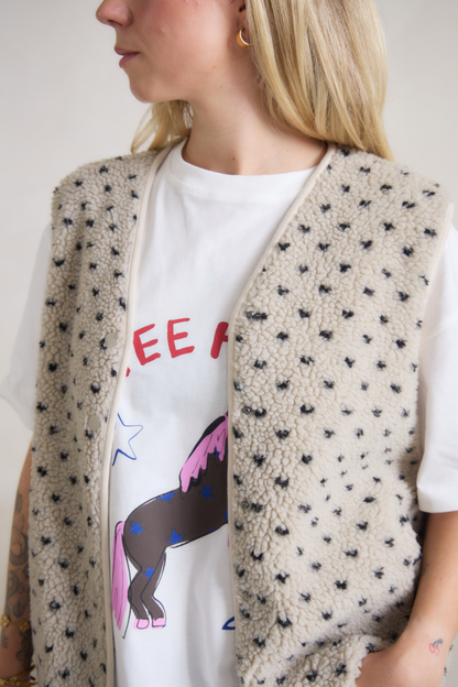O&F Scout Polka Dot Borg Gilet