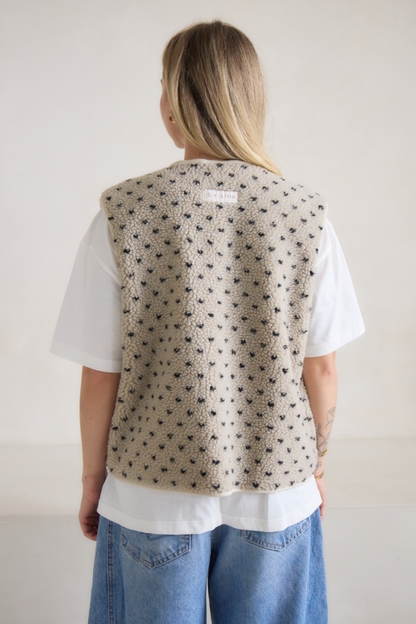 O&F Scout Polka Dot Borg Gilet