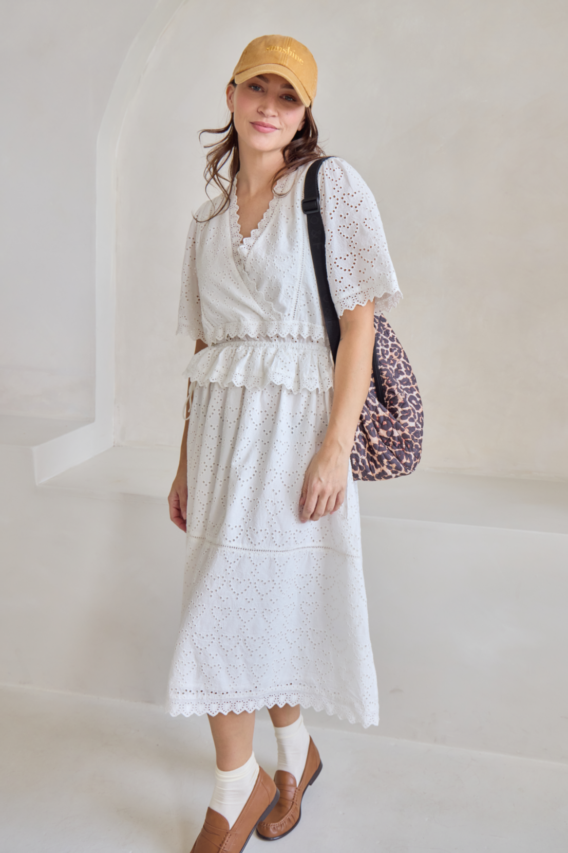 O&F Emmy Heart Broderie Anglaise Dress