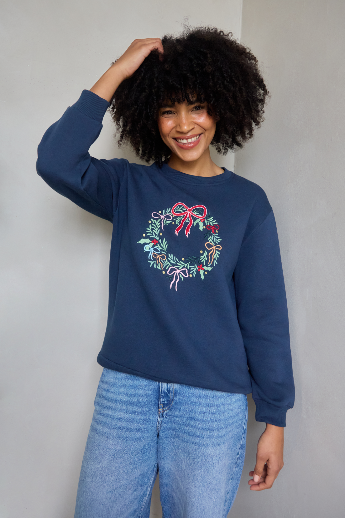 O&F Festive Wreath Sweatshirt