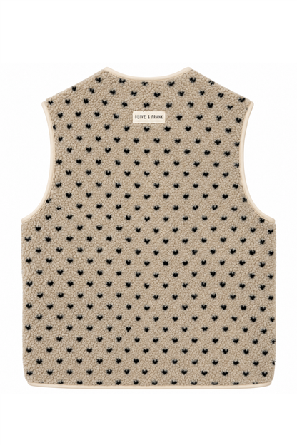 O&F Scout Polka Dot Borg Gilet