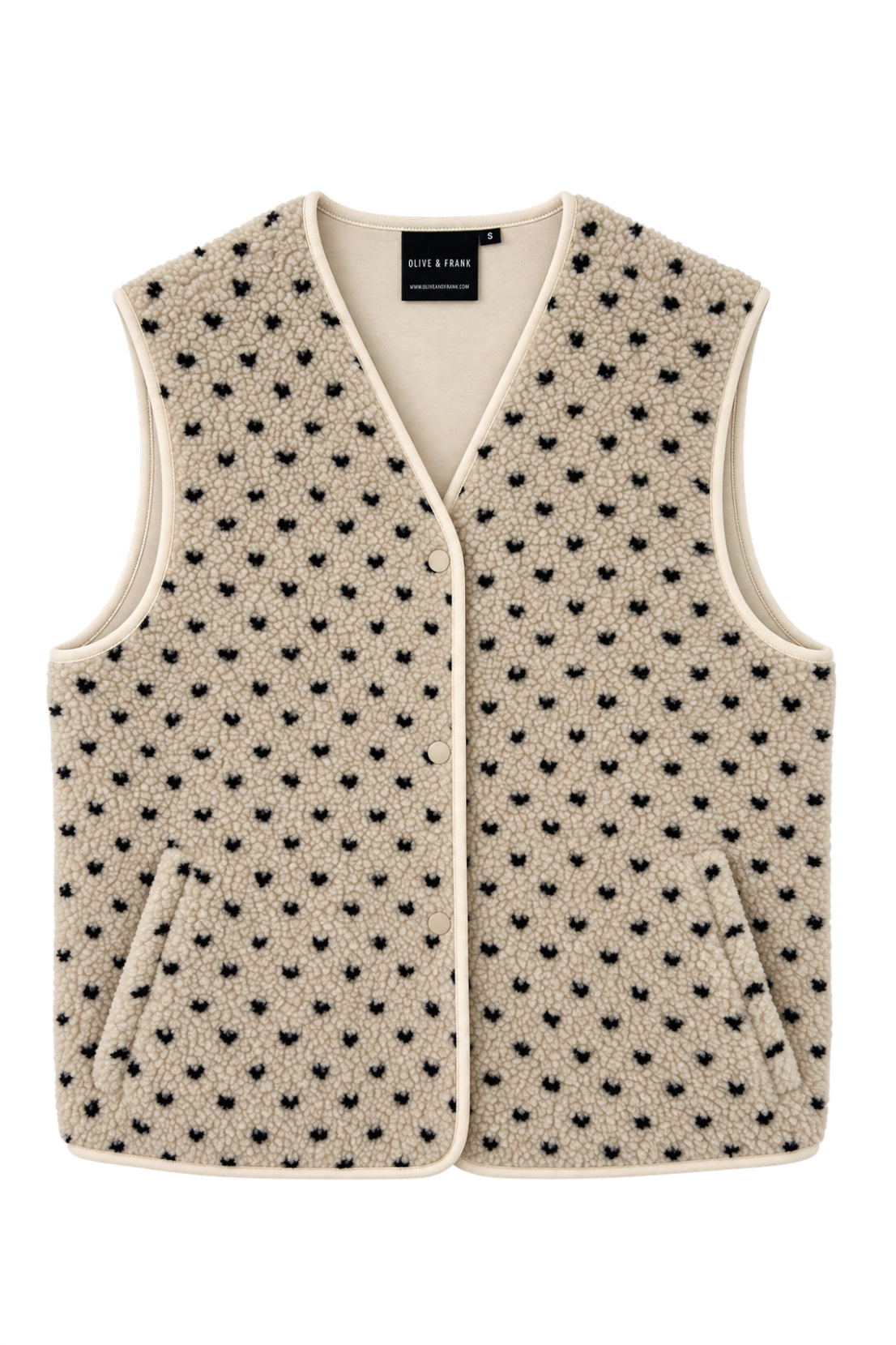 O&F Scout Polka Dot Borg Gilet