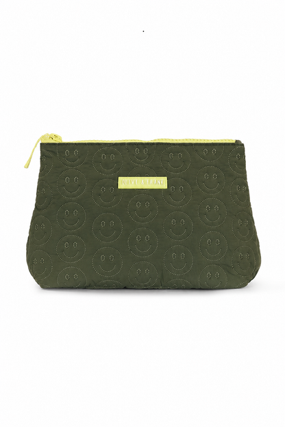 Happy Face Quilted Cosmetic Bag