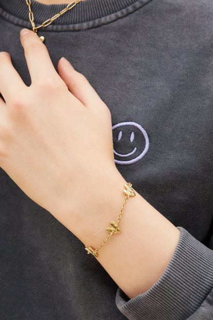 O&F Heart Chain Bracelet