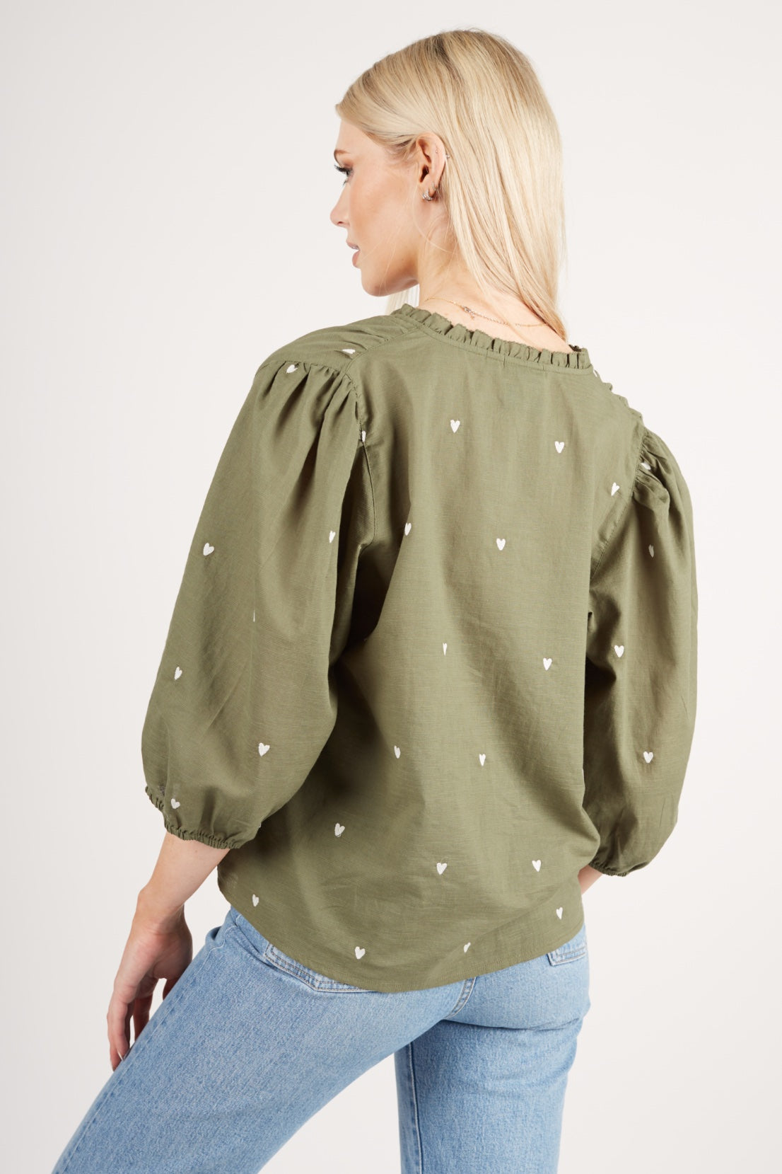 Indie - Heart Embroidered Blouse