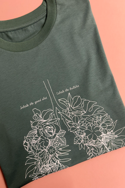 Sample: Inhale Exhale Tee  - Jade - Small