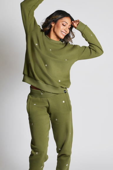 KH X O&F Star Embroidered Sweatshirt - Khaki – Olive and Frank