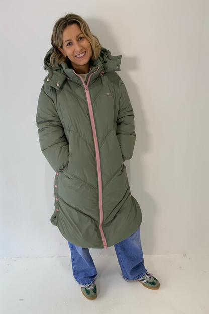O&F Long Line Puffer Coat