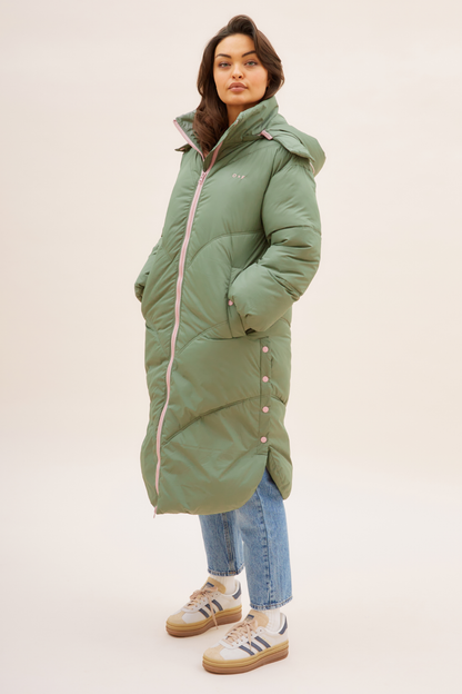 O&F Long Line Puffer Coat
