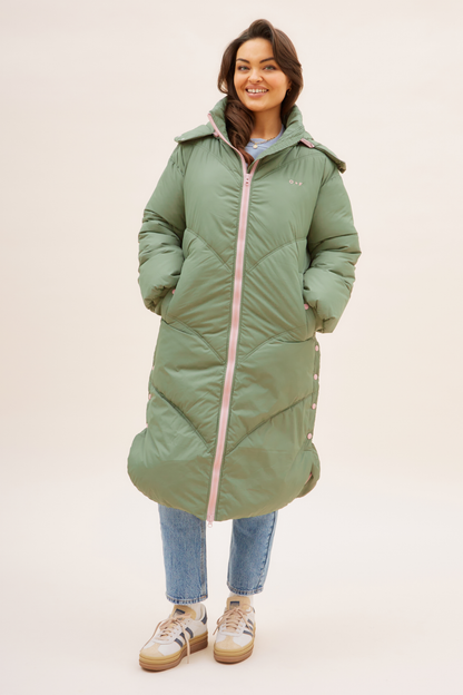 O&F Long Line Puffer Coat