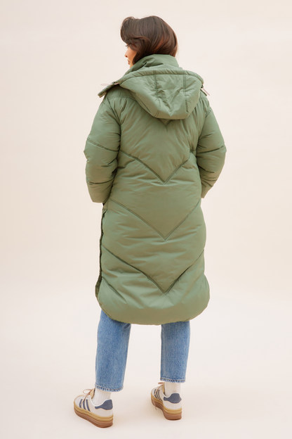 O&F Long Line Puffer Coat