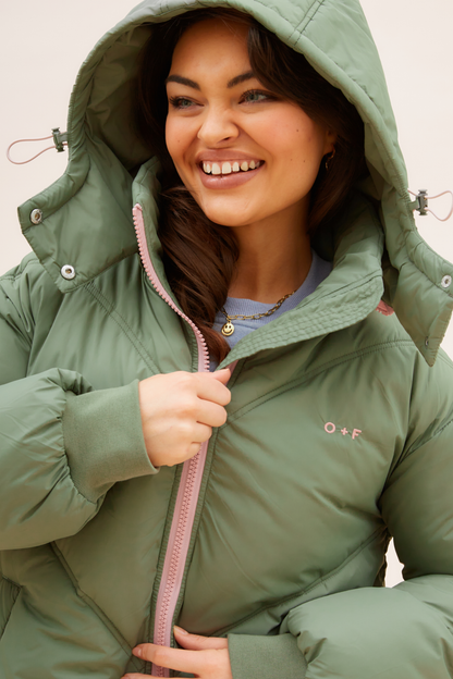 O&F Long Line Puffer Coat