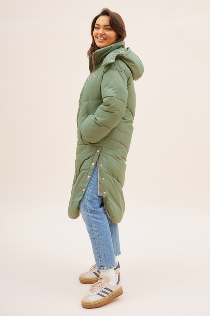 O&F Long Line Puffer Coat