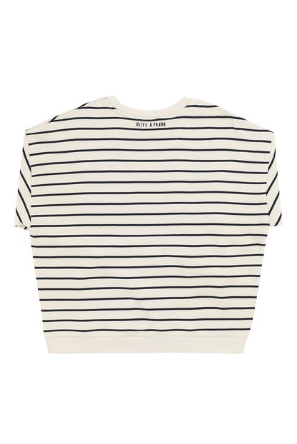 O&F Non Merci Stripe Sweatshirt