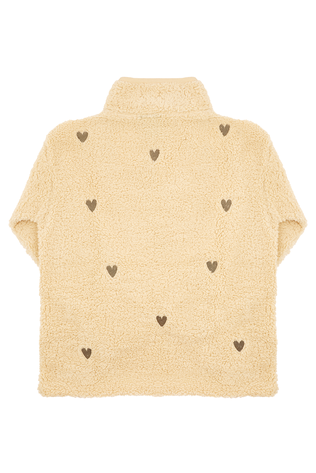 Sample: Heart Embroidered Fleece - Oat - XL