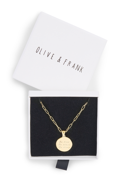 O&F BE Pendant Necklace