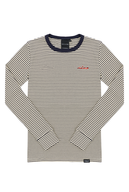 O&F Ciao Long Sleeve Rib Stripe Tee