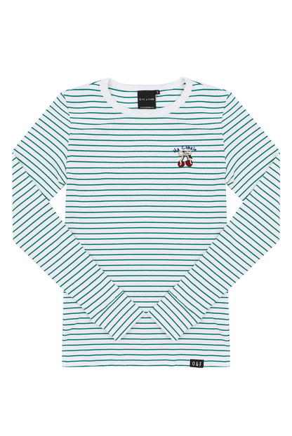 O&F Ma chérie Long Sleeve Rib Stripe Tee