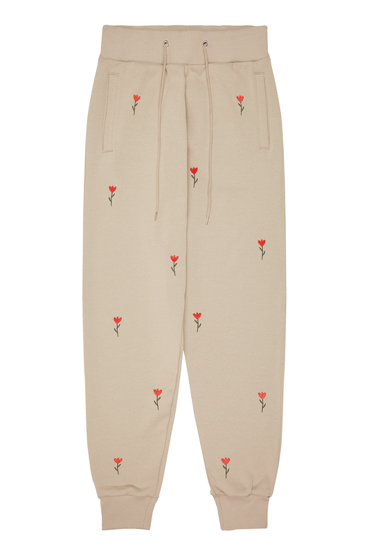 Sample: Flower Embroidered Joggers - XL and 2XL