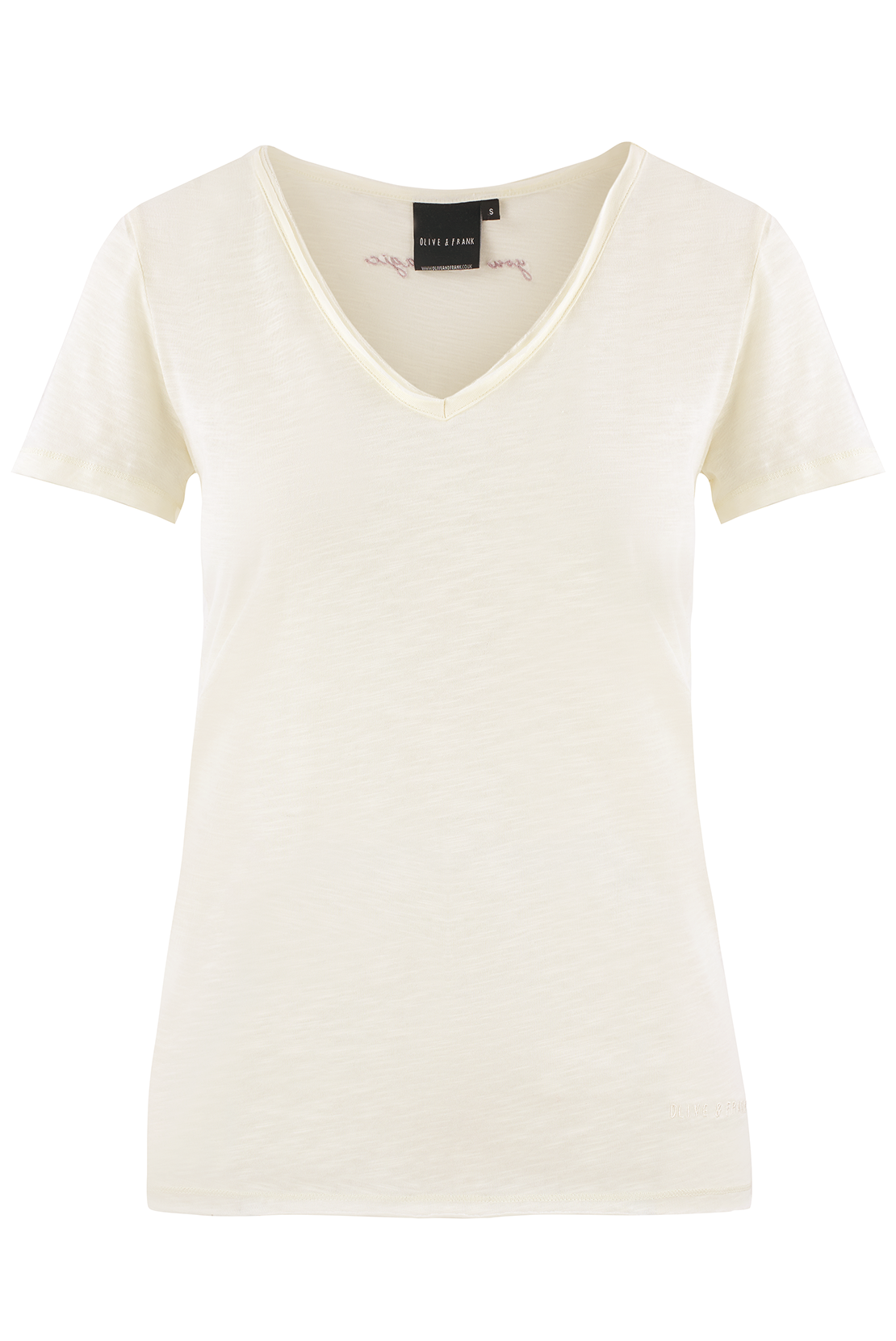 Sample: V Neck Tee - Cream - XS