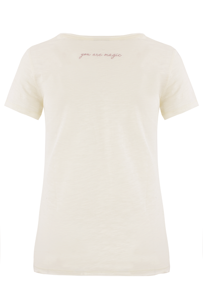 Sample: V Neck Tee - Cream - XS
