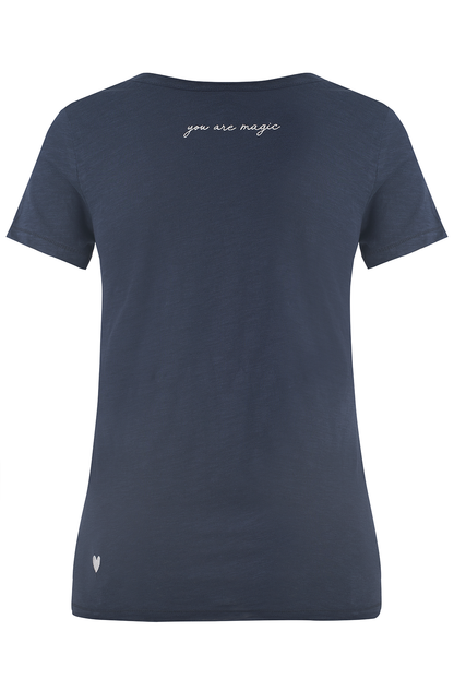 O&F You Are Magic - Navy V Neck Tee