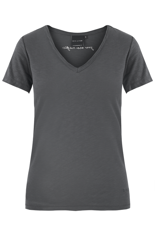 Sample: Charcoal V Neck Tee - Small