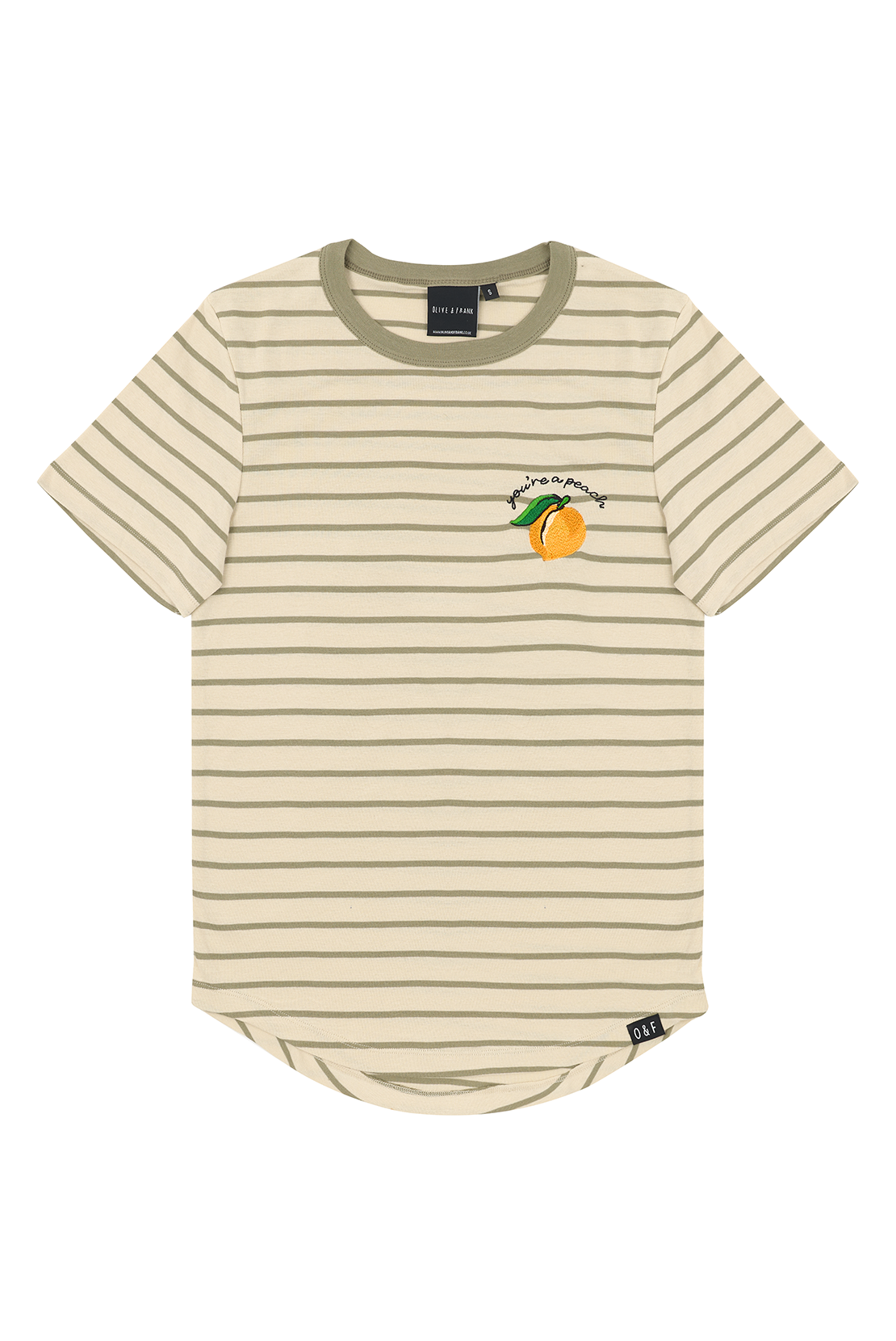 Sample -  You're a peach Short Sleeve Breton Tee - Small