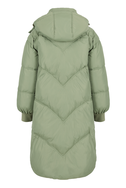 O&F Long Line Puffer Coat