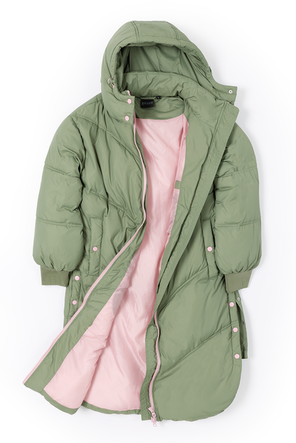 O&F Long Line Puffer Coat