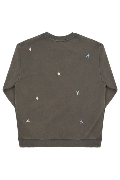 O&F Star Embroidered Washed Sweatshirt