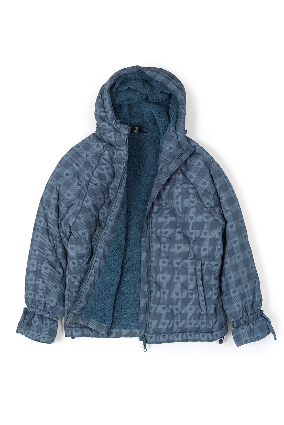 Pre Loved - Heart Check Puffer Coat - Large