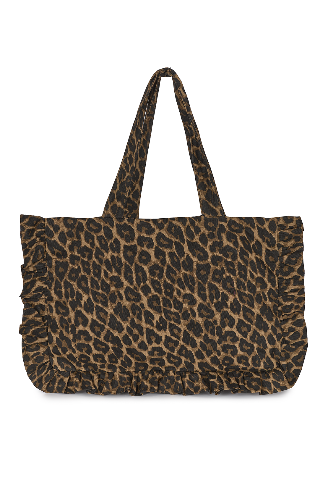 O&F Leopard Frill Tote Bag