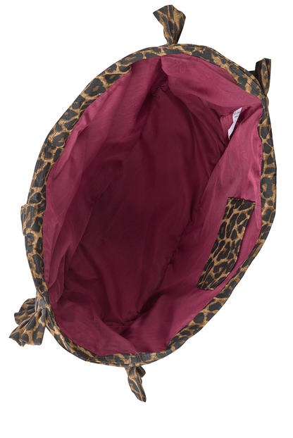 O&F Leopard Frill Tote Bag