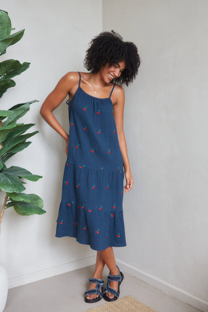 Lula Cherry Embroidered Sundress