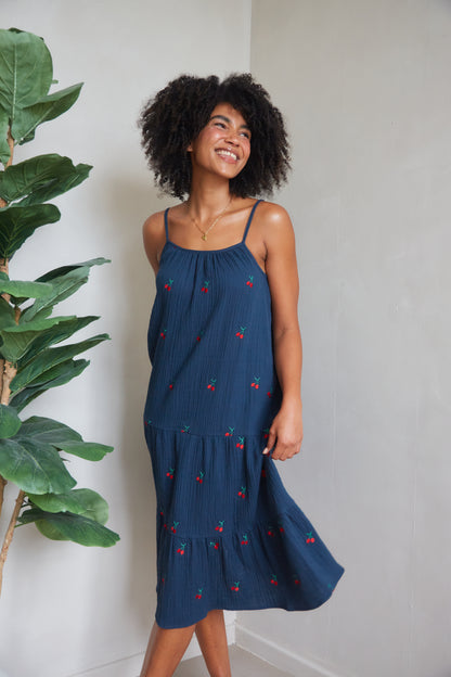 Lula Cherry Embroidered Sundress