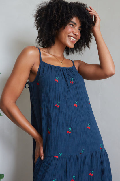 Lula Cherry Embroidered Sundress