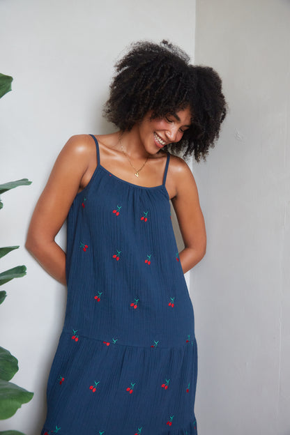 Lula Cherry Embroidered Sundress