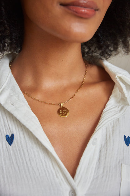 O&F BE Pendant Necklace