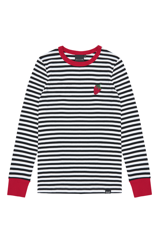 Sample: Strawberry Embroidered Breton - Small