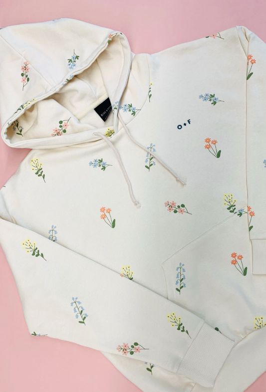 Sample: Floral Print  Hoodie - Large