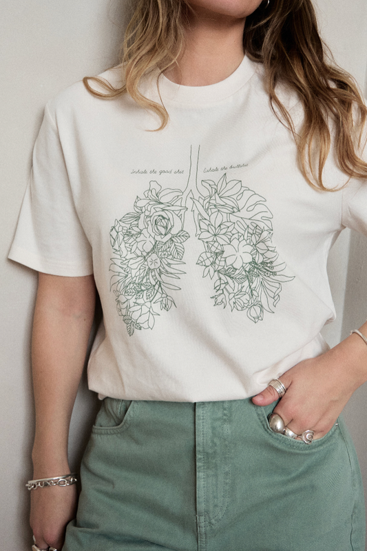 Sample: Inhale Exhale Tee - Oat - Small