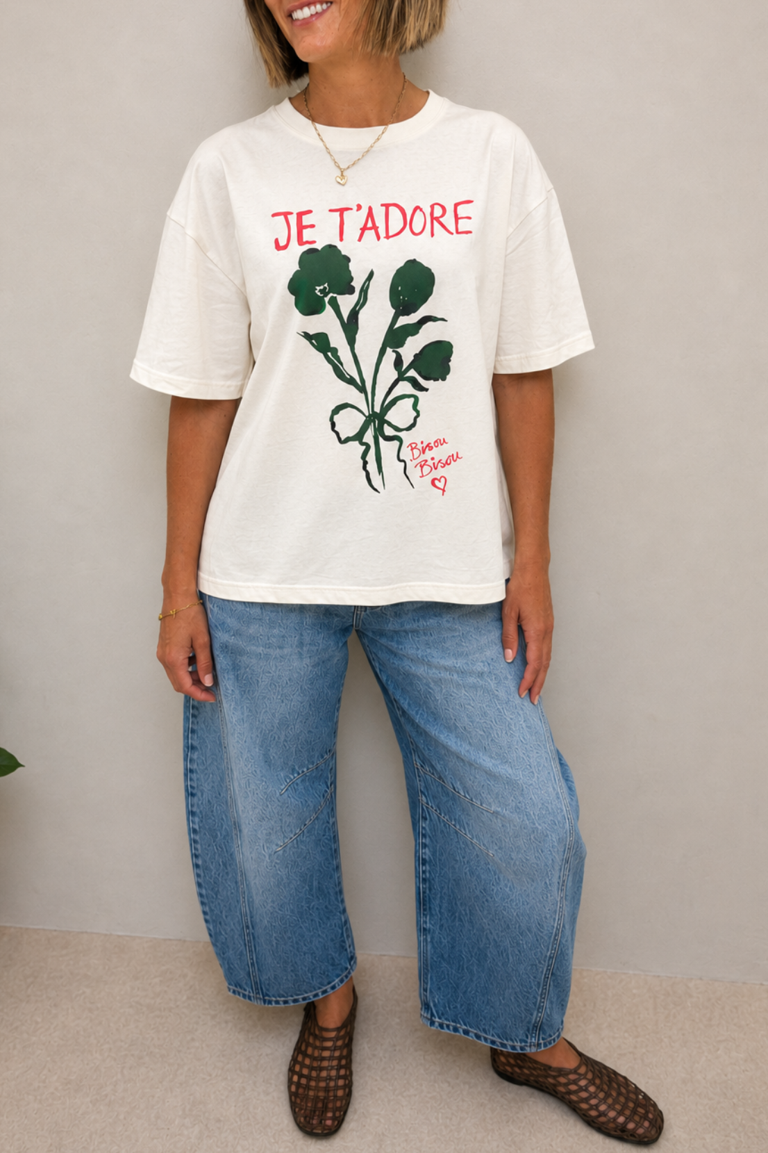 O&F Je T'adore Fleurs Tee