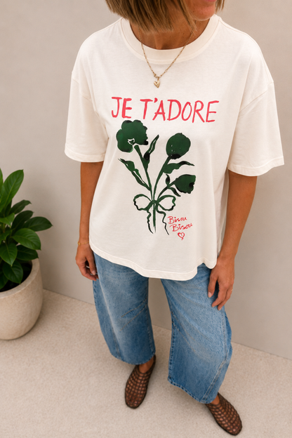 O&F Je T'adore Fleurs Tee
