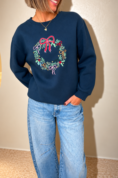 O&F Festive Wreath Sweatshirt