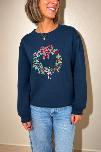 O&F Festive Wreath Sweatshirt