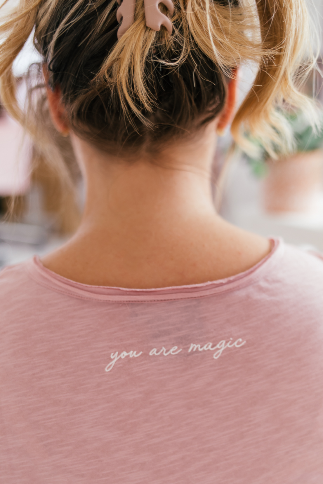 O&F You Are Magic - Pink V Neck Tee