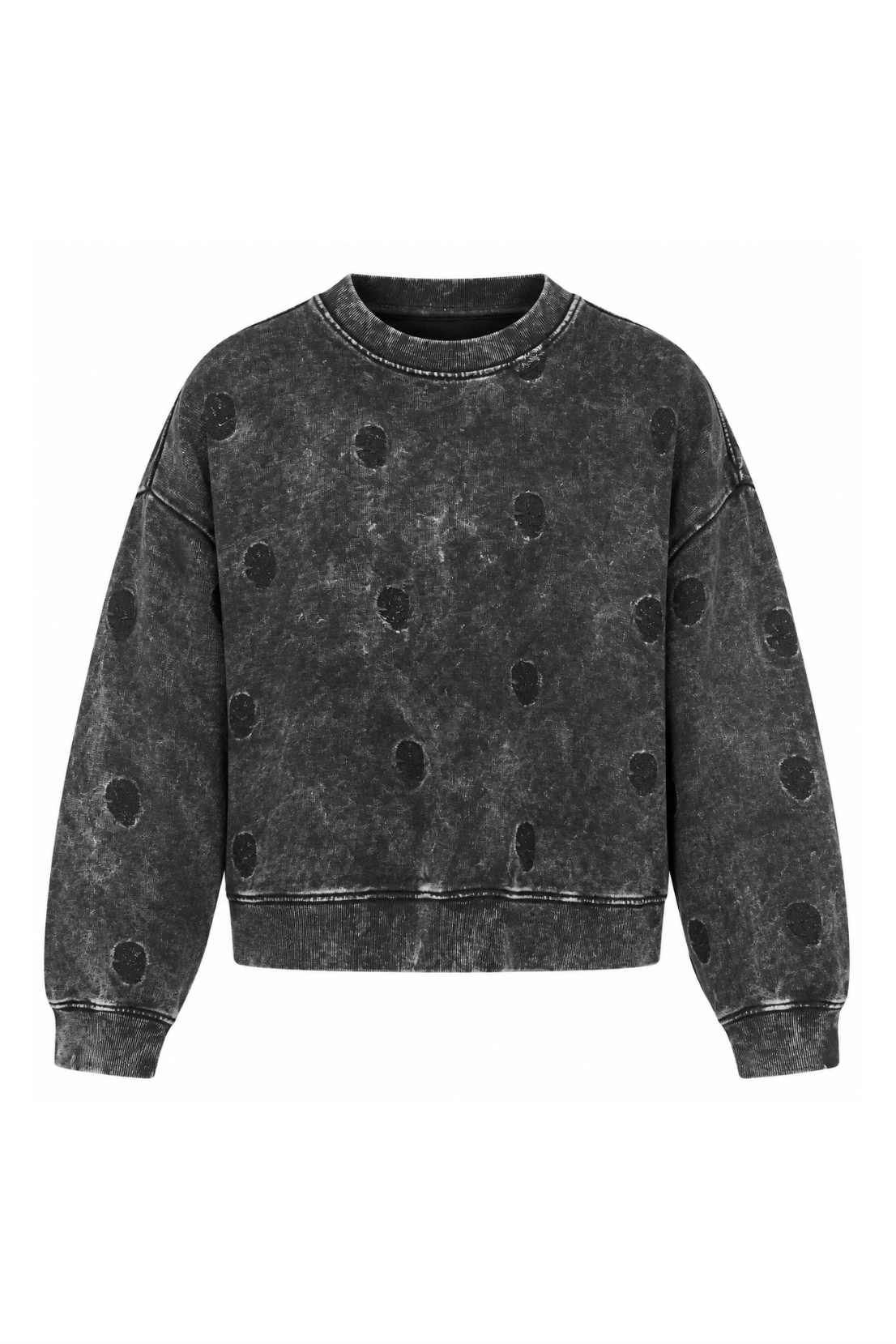 Sample: Acid Wash Shorts and Sweatshirt Set - Medium