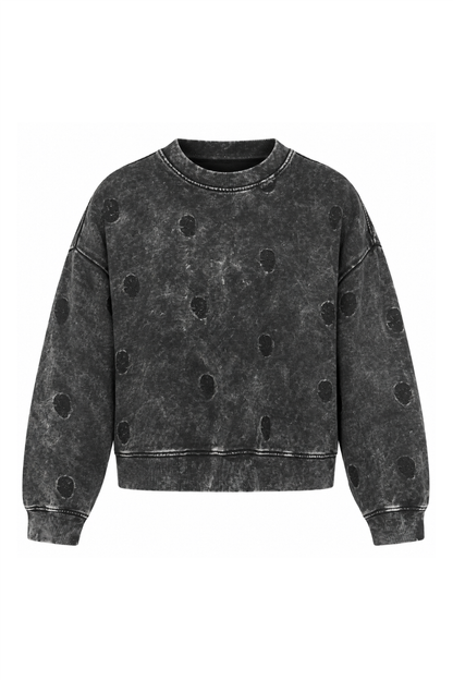 Sample: Acid Wash Shorts and Sweatshirt Set - Medium