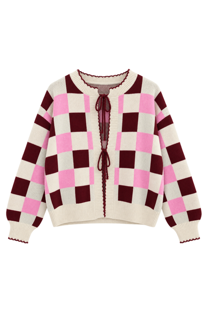 Sample: Checkerboard Cardigan - Small